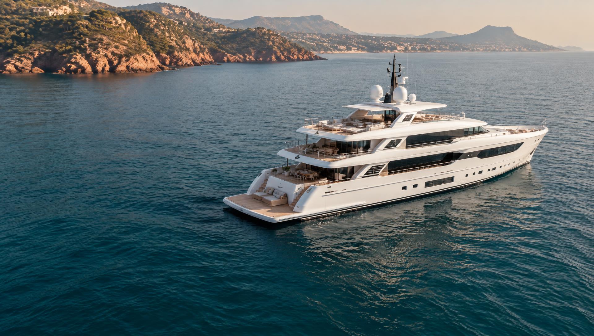 Motoryacht auf dem Mittelmeer